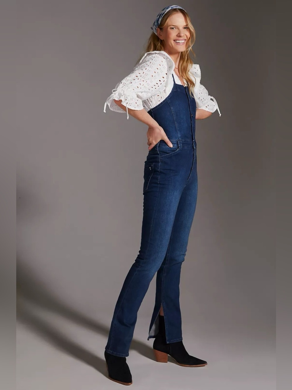 Anthropologie overalls denim jumpsuit pilcro and the letterpress size 29